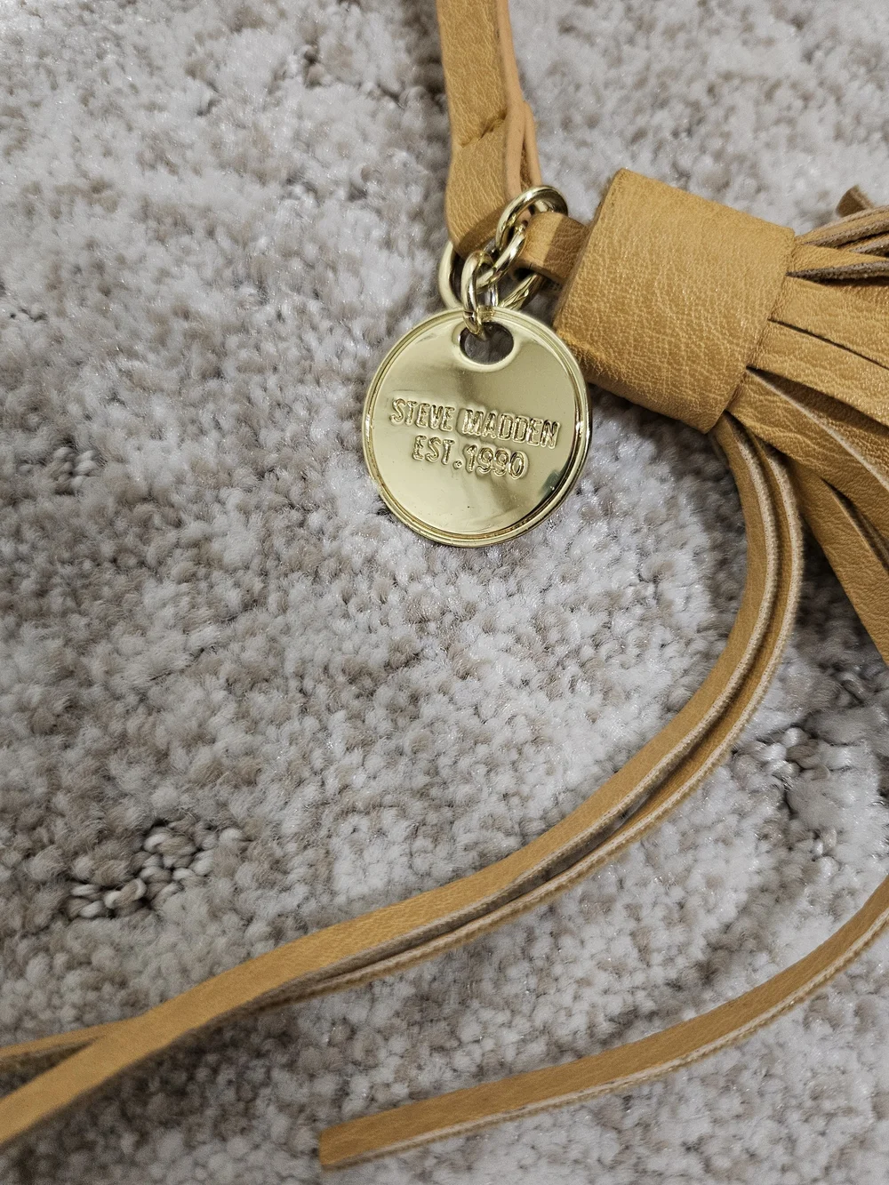 Steve Madden Mustard Mini Backpack with Tassel